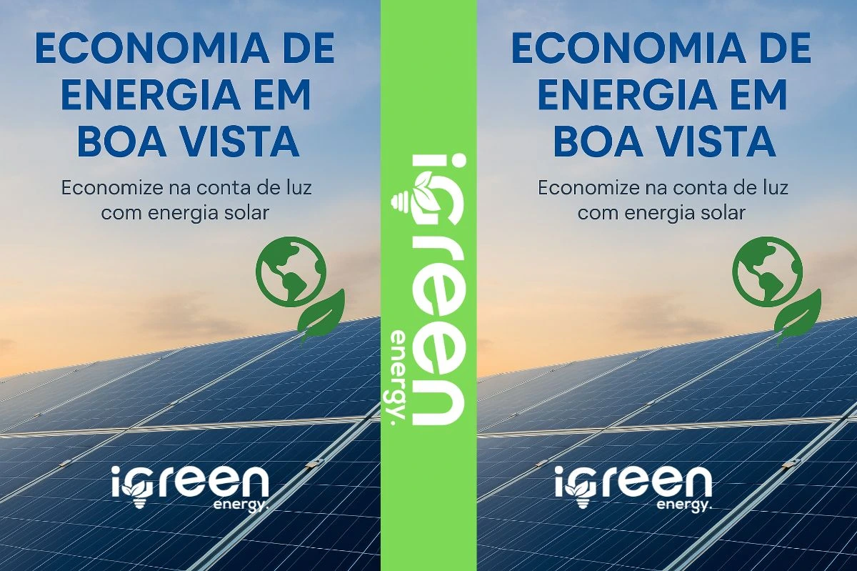 Painéis solares ao entardecer simbolizando energia limpa em Roraima