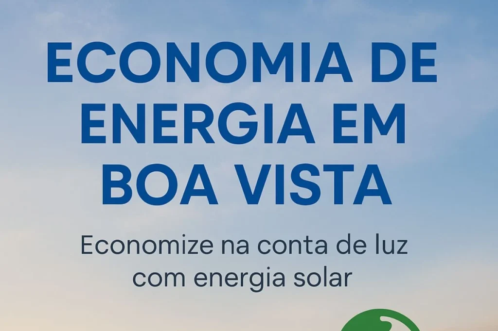 Painéis solares ao entardecer simbolizando energia limpa em Roraima
